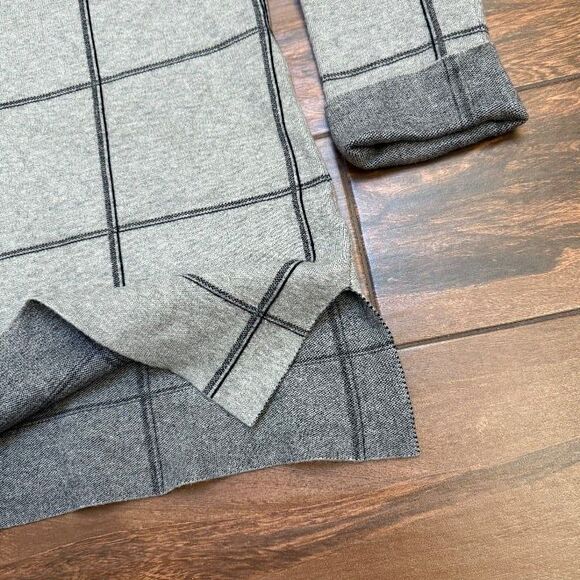 Tahari Windowpane Mock Neck Sweater Sz S - Picture 5 of 7